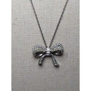 Bow Pendant And Sterling Chain